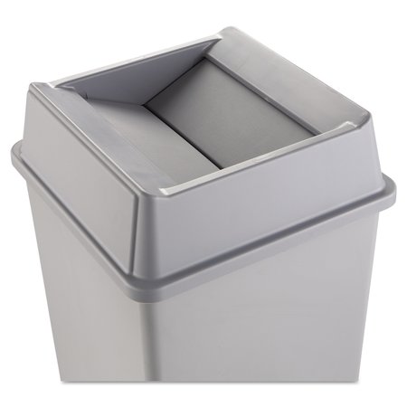 RUBBERMAID COMMERCIAL Swing Top Lid, Gray, Plastic FG266400GRAY